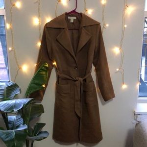 Suede Trench Coat